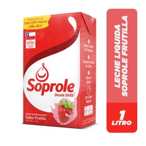 LECHE LIQUIDA 1 LT SOPROLE FRUTILLA SEMIDESCREMADA