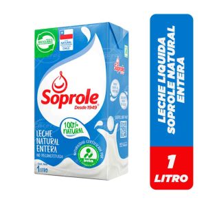LECHE LIQUIDA 1 LT SOPROLE NATURAL ENTERA